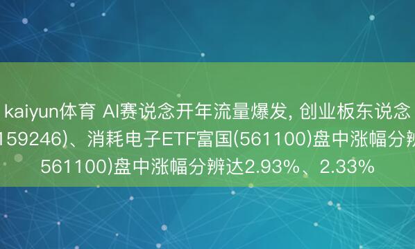 kaiyun体育 AI赛说念开年流量爆发， 创业板东说念主工智能ETF富国(159246)、消耗电子ETF富国(561100)盘中涨幅分辨达2.93%、2.33%